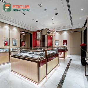 Custom Jewelry Display Counter Wood Frame Jewelry Shop Showcase Cabinet - Product Image 3