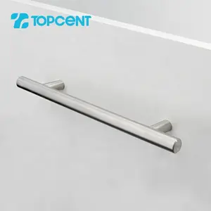 TOPCENT mobilya donanım özellik ürün paslanmaz çelik mobilya dolap T bar katı metal kapı kolu