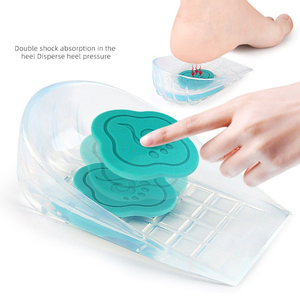 Coussinet de <span class=keywords><strong>talon</strong></span> en gel de silicone de qualité médicale, amovible, avec noyau d'absorption des chocs souple, pour le soulagement de la <span class=keywords><strong>douleur</strong></span> de l'épine calcanéenne et des excroissances osseuses - Product Image 4