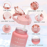 Bouteille d'eau de sport minimaliste écologique de 64 oz avec couvercle porte-téléphone à ouverture directe pour usage unisexe