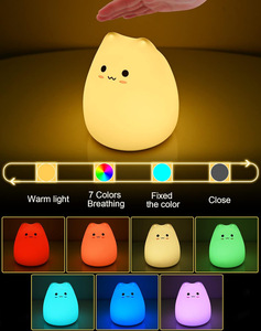 Taikoo bảng đêm đèn với USB sạc và điều chỉnh độ sáng phim hoạt hình mèo Silicone ánh sáng ban đêm có thể sạc lại USB - Product Image 4