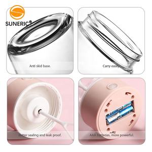 Botella Mezcladora de polvo de proteína auto agitadora de vidrio, <span class=keywords><strong>mezclador</strong></span> eléctrico de viaje para deporte, gimnasio, Fitness, 450ML - Product Image 3