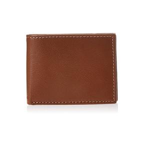 Portefeuille pour hommes en cuir véritable Slimfold avec trois poches pour cartes de crédit ID Window Billfold Pocket Thin Design - Product Image 4