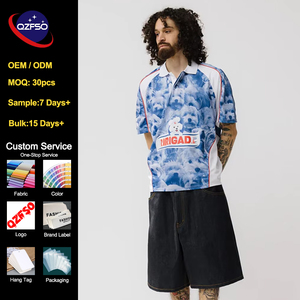 QZFSO Wholesale Custom Retro Graphic Football Wear T Shirt Sublimation Transfer Print Camo Mexico Soccer Sport Men's Jersey - Product Image 1