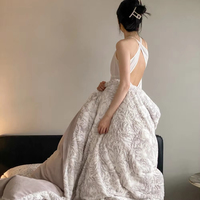 Ensemble de literie 4 pièces en polyester tissé 100 %, motif floral simple, résistant à l'eau, textile de maison pour l'hiver