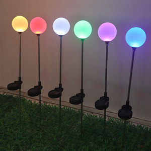 Outdoor Waterproof IP65 <b>LED</b> Spherical Garden Decorative Landscape Light Colorful Reed Solar Plug-In Lawn Light Nj001 <b>Ball</b> Solar - Product Image 5