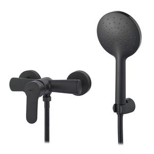 Grifo Mezclador para Ducha Exterior Paco Negro Mate con Diseño Elegante - Product Image 1