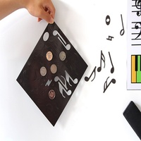Hojas Magnéticas de Notas Musicales para Principiantes en Teoría Musical, PVC, para Piano, Marca CIK/OEM