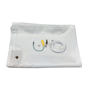 Funda de almohada con conexión a tierra, funda de almohada conductora, sábana antiestática con conexión a tierra, poliéster con filamentos de carbono, rejilla fina - Product Image 4