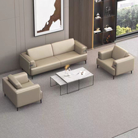 Ensemble de canapés modulaires de luxe en cuir PU de haute qualité, écologiques et confortables pour bureau, appartement, salle de réunion, réception