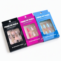 Faux Ongles en Acrylique Personnalisables avec Logo pour Vente en Gros – Marque Privée, Longs, Style Français, Réutilisables pour Manucure
