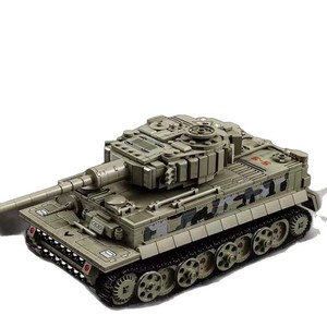 Nouveauté : Ensemble de blocs de construction de char lourd <span class=keywords><strong>Tiger</strong></span> 66055, kit de modèle de véhicule de guerre, jouet éducatif à assembler pour garçons, cadeau pour enfants - Product Image 5
