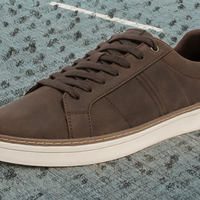 Baskets décontractées à lacets pour hommes en similicuir uni, style classique, pour la marche et le tennis, Fashion-Kantor, marron foncé, taille 10