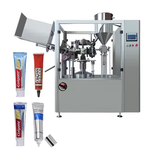 Tubo de vedação de tubo de creme dental, rotativo automático de alta velocidade de 5ml a 200ml, máquina de enchimento e vedação de tubo de creme cosmético