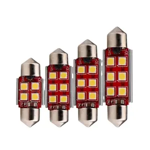 Festoon C5W 3030芯片4 SMD 6 SMD LED Canbus汽车内饰浅白色DC 12V无差错汽车Led阅读灯圆顶灯泡