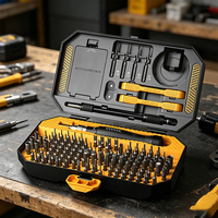 Jeu de tournevis multi-embouts en acier CRV robuste, 145 pièces, kit de tournevis magnétique avec étui de rangement pour l'entretien des ordinateurs portables