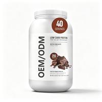 Poudre d'isolat de protéines de lactosérum faible en glucides, saveur chocolat hollandais, OEM ODM, marque privée, sans sucre ajouté, complément protéiné pour la remise en forme