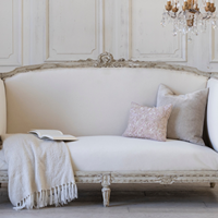 Canapé Chesterfield de Style Louis XVI Rembourrage Ancien Bois de Chêne Ensemble Rectangulaire pour Salon Mobilier de Maison