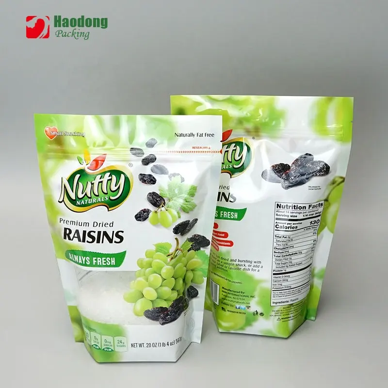 Factory Supply Laminating Roto Printing Ziplock Flexible Plastic Packaging Bag For Nuts