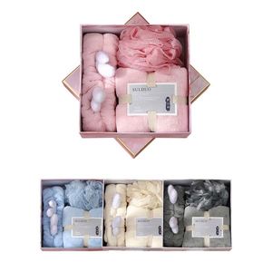 Custom Bride and Groom <b>Gift</b> Set Cute <b>Pink</b> Party Wedding Favour Souvenir 3 in 1 Towel <b>Gift</b> Box for Bridesmaids - Product Image 3