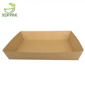 Food packaging take out packaging Beta Board Chip Cup F-flute Chip Cup F Flute Kraft Paper Food Tray Corrugated Paper Tray