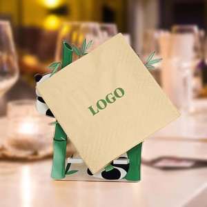 Custom logo <b>bamboo</b> pulp 2-ply napkins free samples provided - Product Image 5