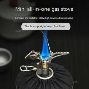 Réchaud à gaz pliable ultraléger pour le camping en plein air, la randonnée, le pique-nique, ustensiles de cuisine portables en titane et aluminium légers - Product Image 4