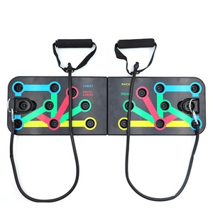 Upper Body Training Portable Detachable <strong>Push</strong> <strong>up</strong> <strong>Board</strong> with Resistance Bands - Product Image 1
