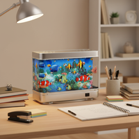Nouvelle lampe LED ornementale pour aquarium moderne, alimentée par USB, en ABS, à lumière blanc chaud doux 2700K, idéale pour la maison