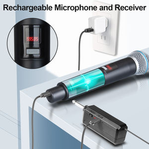 Nouveau microphone cardioïde portable professionnel S2-1, construction en métal et plastique, léger, réduction du bruit, sans fil UHF - Product Image 6