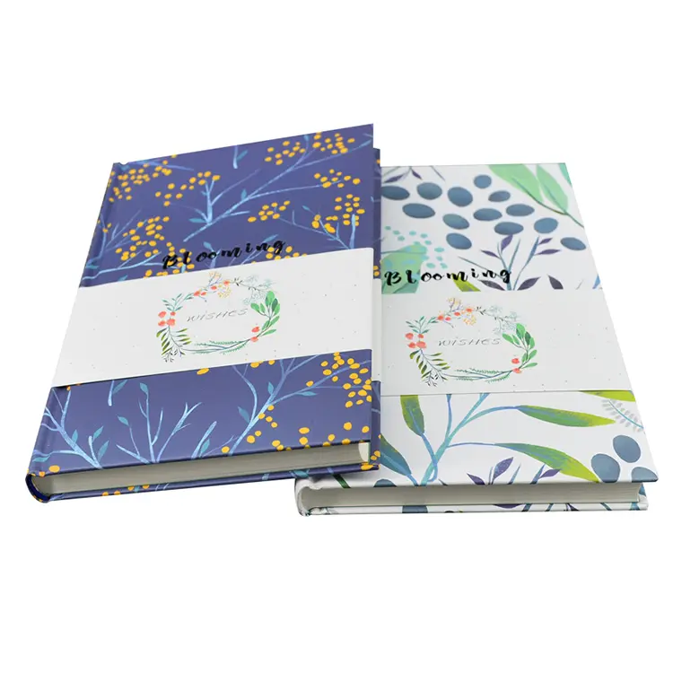 Tapa dura al por mayor A4 de embalaje de papel de diario cuaderno personalizado impreso barato elegante de cartón portátil