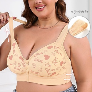 Phụ Nữ Của Thoải Mái Mỏng Bralette <span class=keywords><strong>Push</strong></span>-up Không Dây Ngủ Áo Ngực Với Cốc Lớn Phía Trước Khóa Nút Vest In Đồ Lót Áo Ngực - Product Image 1