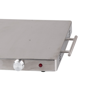 Meilleure vente : <span class=keywords><strong>Plaque</strong></span> chauffante portable 400W, plateau chauffant <span class=keywords><strong>électrique</strong></span> pour aliments avec poignée en acier inoxydable et verre trempé pour usage domestique - Product Image 2