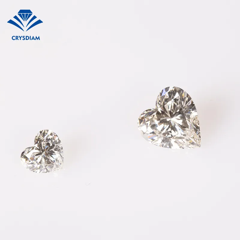 CRYSDIAM Heart Cut VVS1 IGI Type2a Lab Grown Diamond Diamonds Synthetic Loose Diamonds Fine Jewelry
