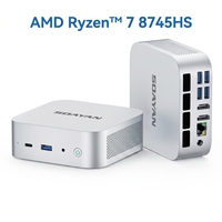 Mini PC haute performance MQR, AMD R7 8745HS, DDR5, SSD PCIe NVMe, 4K UHD, WiFi6, double système d'exploitation, Win11 Pro, ordinateur de bureau compact