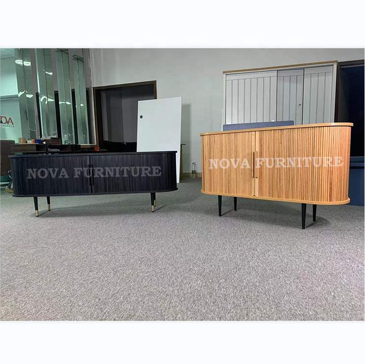 NOVA Living Room Furniture Entertainment Center Media Unit TV Table Cabinet With Sliding Door Tambour Door TV Stand | Truck furniture Ordermade Lowboard | スチールラック・メタルラック | Fkjzyg