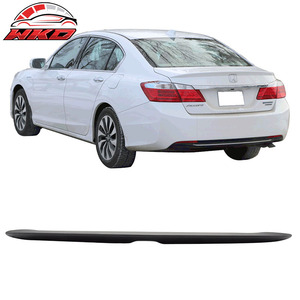Convient pour Honda Accord 9ème génération berline 4 portes 2013-2017, style d'origine, becquet de coffre non peint noir - Product Image 1