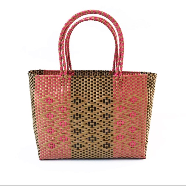 New Design Colorful Boho Bags Recycled Shopping Plastic Hand Made Bag