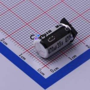 Condensateur solide VPHD1501V471MVTM SMD, D8xL15mm (Capacité : 470uF) (Précision : 20%) Tension nominale : 35V - Product Image 1