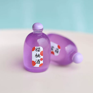 Miniature Simulation Bottle 3D DIY Resin Ornament Accessory Transparent <strong>Cherry</strong> <strong>Liqueur</strong> Dollhouse Resin Accessory KeyCharms - Product Image 5