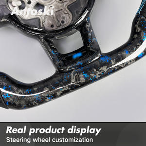 Volante de Coche Personalizado de Fibra de Carbono Forjado <span class=keywords><strong>Azul</strong></span> para Volkswagen Golf MK7 MK8 Golf 7 <span class=keywords><strong>GTI</strong></span> <span class=keywords><strong>Polo</strong></span> <span class=keywords><strong>GTI</strong></span> R - Product Image 4