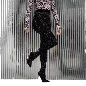 New Sexy Women's Autumn/Winter Trousers Pointed Toe Rhinestone Pantyhose Stilettos Heels Thigh High Overknee Jumpsuit <b>Boots</b> - Product Image 1