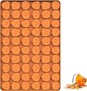 Moldes de Silicona Personalizados para Dulces de Halloween, Chocolate, Gomitas y Decoración de Halloween, Molde para Dulces de Calabaza con Espátula - Product Image 1