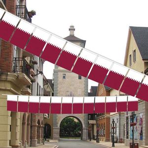 Qatar National Country <b>Flag</b> Polyester String <b>Flag</b> for Birthday Party Festival Decoration Digital Printing Techniques - Product Image 3