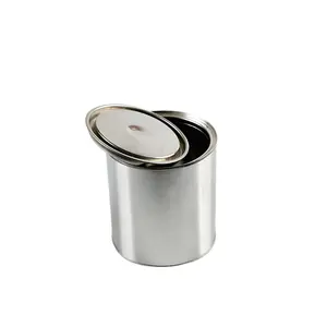 カスタムブリキ缶丸型缶1リットルブリキ缶塗料用金属蓋塗料用モーターオイルプレーンカラープリントデザイン