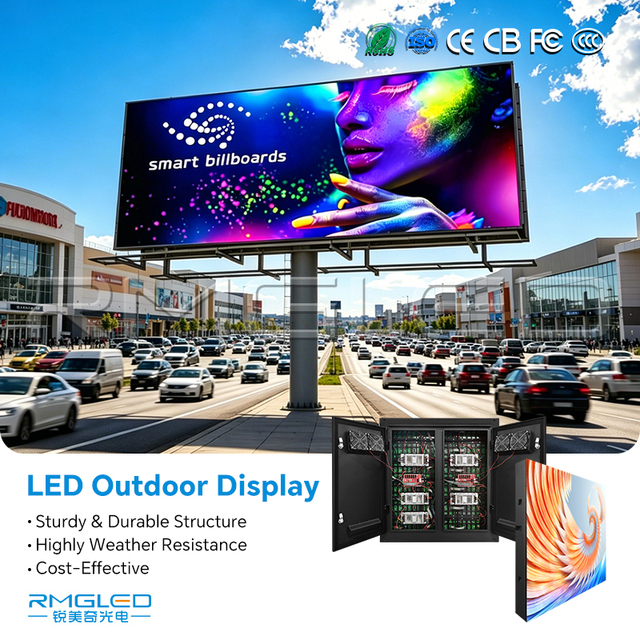 RMGLED LED Outdoor Led Screen High End Energy Saving Screen 4.4mm/5.7mm/6.66mm/8mm/10mm Digital Signage Led Wall Outside Display