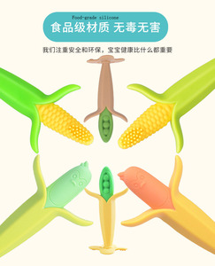 <span class=keywords><strong>Amazon</strong></span> de tren cerebro europea y banana patrón de alimentos grado sillicione mordedor para bebé para la alimentación - Product Image 2