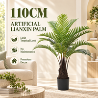 Palmier Areca Artificiel, Faux Bonsaï, Résistant aux UV, Ignifuge, Accessoires de Jardin, Décoration d'Entrée, Designs Personnalisés