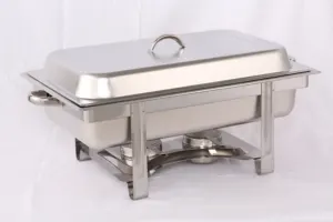 Buphex SS201 Economy Chafer 833-01 Stackable Frame Chafing Dish For Catering Hotel And Restaurant Commercial Buffet Food Warmer