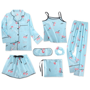 Vendita all'Ingrosso di Abbigliamento <span class=keywords><strong>da</strong></span> <span class=keywords><strong>Notte</strong></span> Femminile, Camicie <span class=keywords><strong>da</strong></span> <span class=keywords><strong>Notte</strong></span> Sexy in Raso e <span class=keywords><strong>Seta</strong></span>, Set Pigiama Morbido - Product Image 4